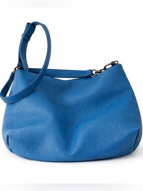 Joy Susan Blue Vegan Leather Crossbody Bag Adjustable Strap Travel